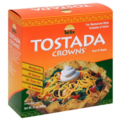 Del Oro Tostada Crowns Box - 4 Count