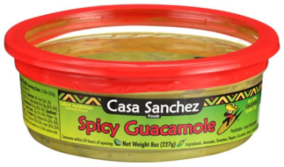 Casa Sanchez Guacamole Foods Spicy - 8 Oz