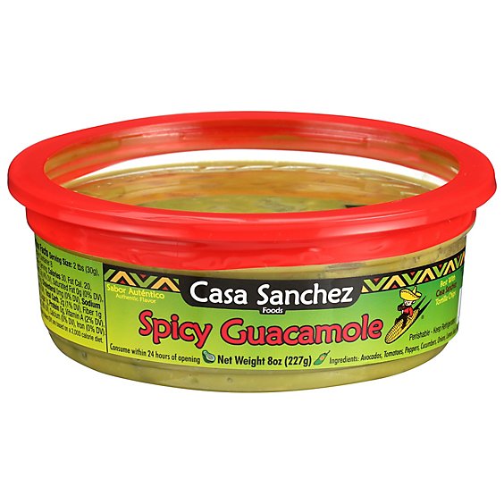 Casa Sanchez Guacamole Foods Spicy - 8 Oz