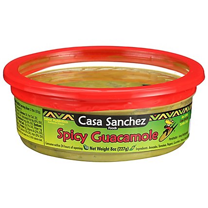 Casa Sanchez Guacamole Foods Spicy - 8 Oz - Image 1