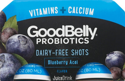 GoodBelly Blueberry Acai Probiotic Fruit Juice - 4-2.7 Fl. Oz. - Image 2