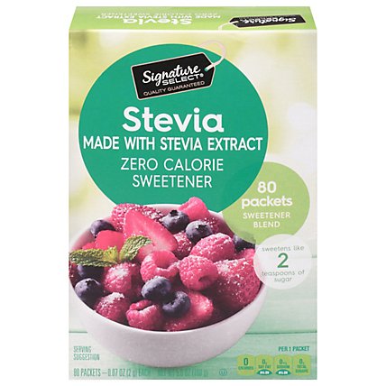 Signature SELECT Sweetener Stevia Extract Packets - 80 Count - Image 4