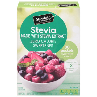 Signature SELECT Sweetener Stevia Extract Packets - 80 Count