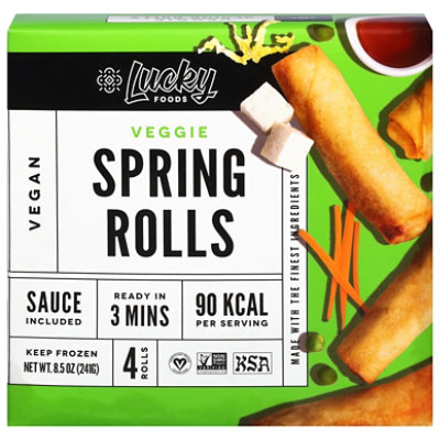 Lucky Vegetarian Spring Rolls - 8.5 Oz - Image 3