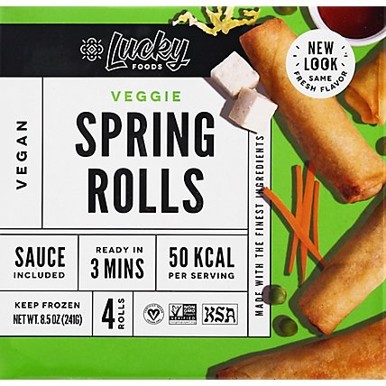 Lucky Vegetarian Spring Rolls - 8.5 Oz - Image 2