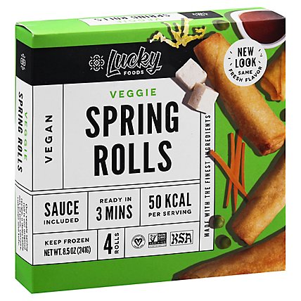 Lucky Vegetarian Spring Rolls - 8.5 Oz - Image 1