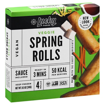 Lucky Vegetarian Spring Rolls - 8.5 Oz