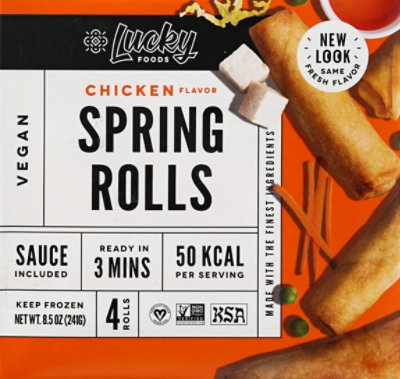 Lucky Chicken Flavor Spring Rolls - 8.5 Oz - Image 2