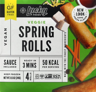 Lucky Veggie Gluten Free Spring Rolls - 8.5 Oz - Image 2