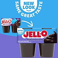 Jell-O Dark Chocolate Sugar Free Ready to Eat Pudding Cups Snack Cups - 4 Count - Image 2