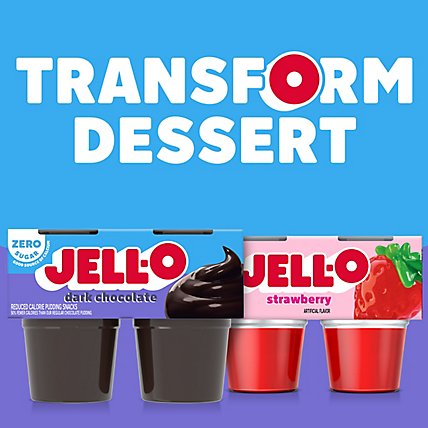 Jell-O Dark Chocolate Sugar Free Ready to Eat Pudding Cups Snack Cups - 4 Count - Image 8