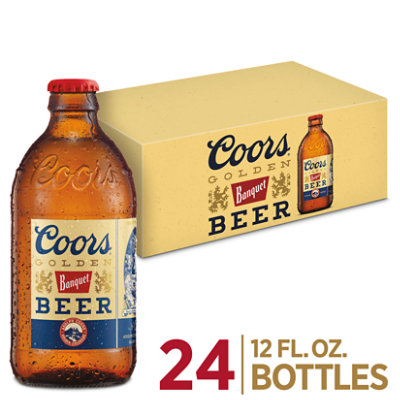 Coors Banquet American Style Lager Beer 5% ABV Bottles - 24-12 Fl. Oz. - Image 1