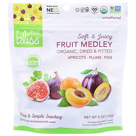 Fruit Bliss Apricots Plums Figs Fruit Medley Organic - 5 Oz