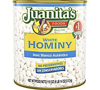 Juanitas Foods Hominy White Can - 105 Oz