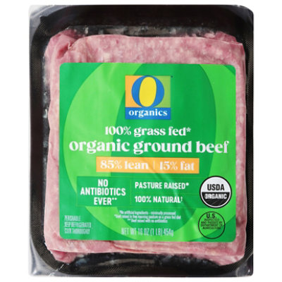 O Organics Organic Ground Beef 85% Lean 15% Fat - 16 Oz. - Pavilions