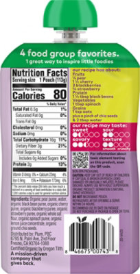 Plum Organics Organic Tots Mighty 4 Puree Banana Kiwi Spinach Kale Greek Yogurt Barley Oat - 4 Oz - Image 5