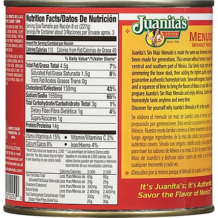 Juanitas Foods Menudo Without Hominy Can - 25 Oz - Image 6