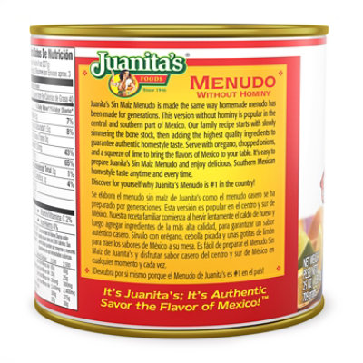 Juanitas Foods Menudo Without Hominy Can - 25 Oz - Image 3