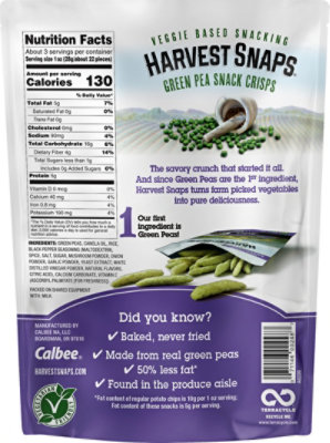 Harvest Snaps Black Pepper Green Pea Snack Crisps - 3.3 Oz - Image 6