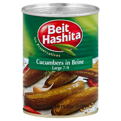 Beit Hashita Cukes In Brine 7-9 Cans - 19 Oz - Image 1