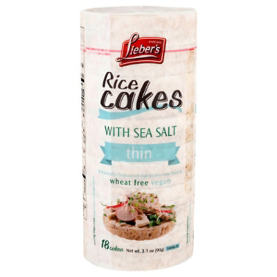 Liebers Rice Cakes With Sea Slat Thin - 3.1 Oz - Image 2