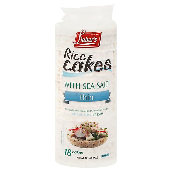 Liebers Rice Cakes With Sea Slat Thin - 3.1 Oz