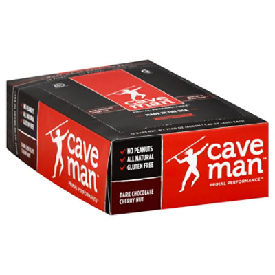 Caveman Foods Bars Dark Chocolate Cherry Nut - 1.4 Oz