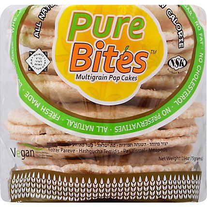 Pure Bites-Multigrn Pop Cakes Whle Wheat - 2.64 Oz - Image 2