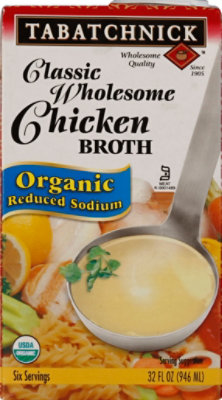 Tabatchnick Classic Wholesome Chicken Broth Organic Reduced Sodium Soup - 32 Fl. Oz. - Image 2