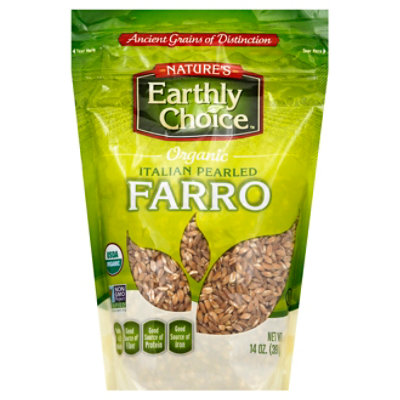 Natures Earthly Choice Organic Farro Italian Pearled - 14 Oz