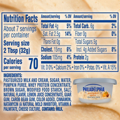 Philadelphia Pumpkin Spice Cream Cheese Spread - 7.5 Oz - Image 6