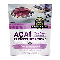 Sambazon Organic Superfruit Packs Pure Unsweetened Blend Acai - 4-3.5 Oz - Image 1