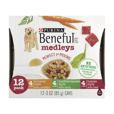 Beneful Dog Food Wet Medleys Variety Pack - 12-3 Oz