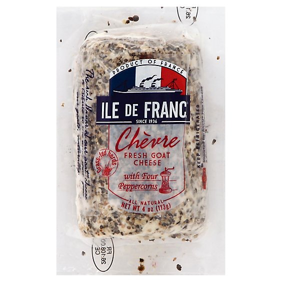 Ile De France Goat Cheese Four Pepper Mini Log - 4 Oz