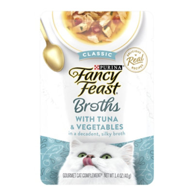 Fancy Feast Broths Tuna And Vegetables Cat Wet Food - 1.4 Oz