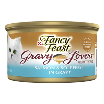 Fancy Feast Cat Food Wet Gravy Lovers Salmon & Sole In Seared Salmon Gravy - 3 Oz - Image 1