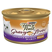 Fancy Feast Cat Food Wet Gravy Lovers Chicken & Beef In Chicken Gravy - 3 Oz - Image 1