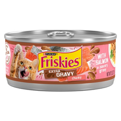 Friskies Cat Food Wet Extra Gravy Chunky Salmon - 5.5 Oz - Image 1