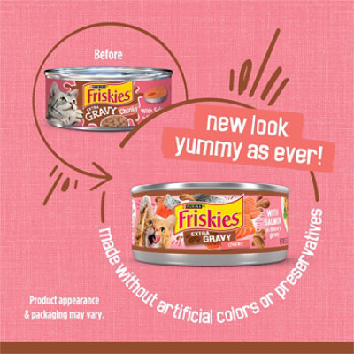 Friskies Cat Food Wet Extra Gravy Chunky Salmon - 5.5 Oz - Image 4