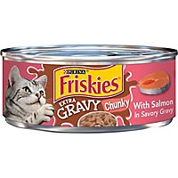 Friskies Cat Food Wet Extra Gravy Chunky Salmon - 5.5 Oz - Image 1