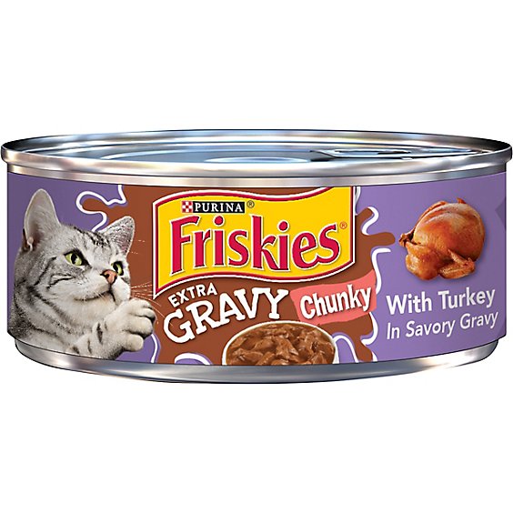Friskies Cat Food Wet Extra Gravy Chunky Turkey - 5.5 Oz