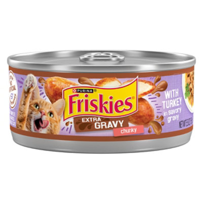 Friskies Cat Food Wet Extra Gravy Chunky Turkey - 5.5 Oz - Image 1