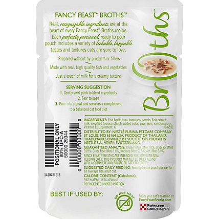 Fancy Feast Cat Complement Gourmet Broths Creamy With Tuna & Vegetables Pouch - 1.4 Oz - Image 3