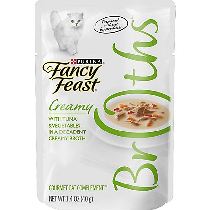 Fancy Feast Cat Complement Gourmet Broths Creamy With Tuna & Vegetables Pouch - 1.4 Oz - Image 2