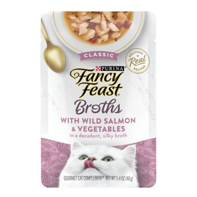 Fancy Feast Cat Food Wet Broths Wild Salmon & Vegetables - 1.4 Oz