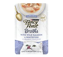 Fancy Feast Broths Wild Salmon And Whitefish Cat Wet Food - 1.4 Oz