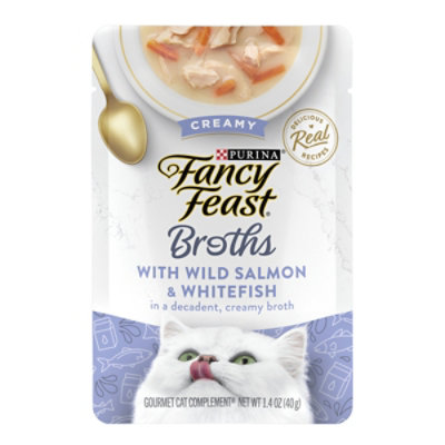 Fancy Feast Cat Food Wet Broths Wild Salmon & Whitefish - 1.4 Oz