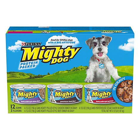 Mighty Dog Wet Dog Food Beef - 12-5.5 Oz