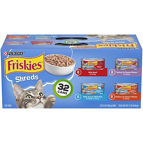 Friskies Cat Food Wet Variety Pack - 32-5.5 Oz