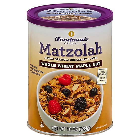 Foodmans Motzolah Whole Wheat Maple Nut - 10 Oz